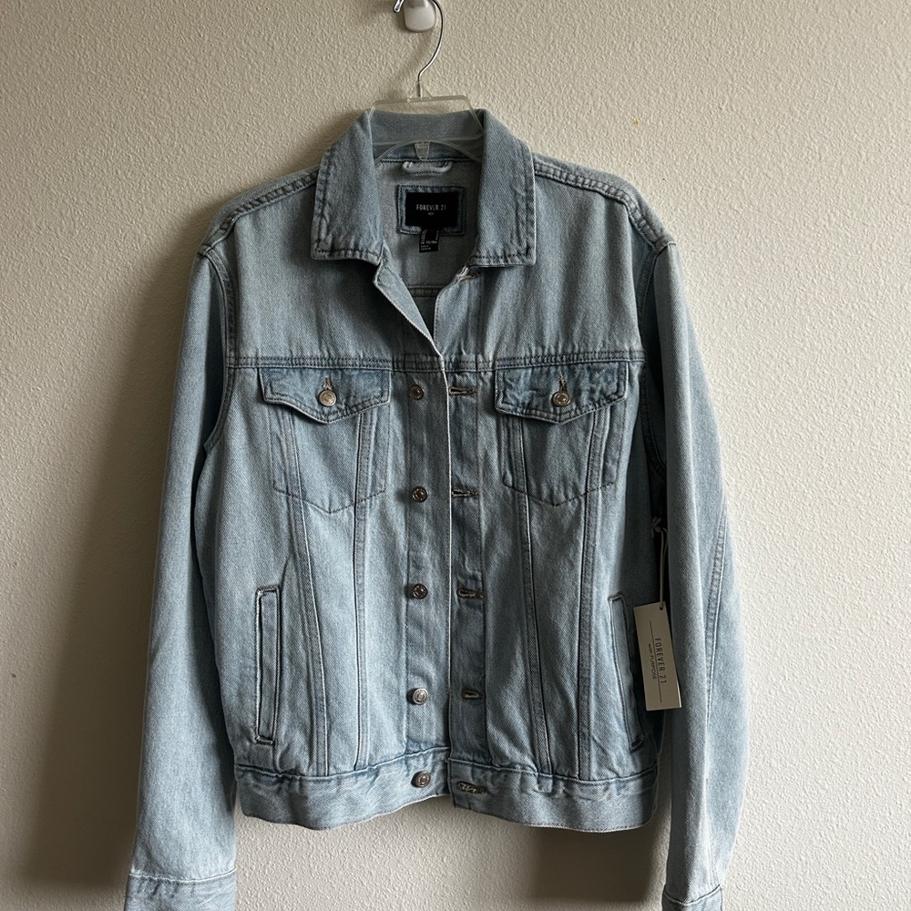 Forever 21 Men's Light Blue Denim Jacket